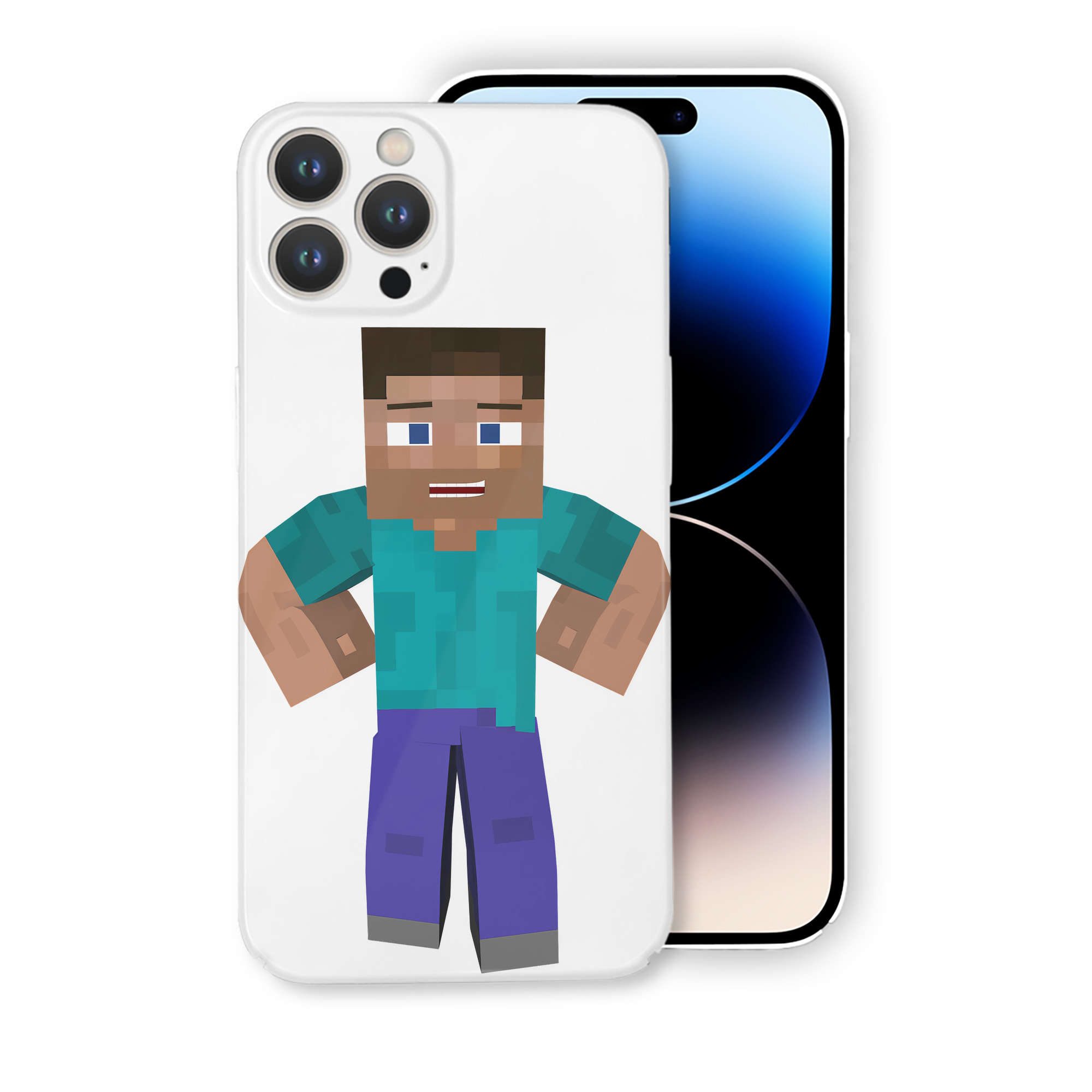 （画像用） マインクラフト ブロックの世界 Minecraft MC Block world 【iPhone 14シリーズ対応】ハードケース